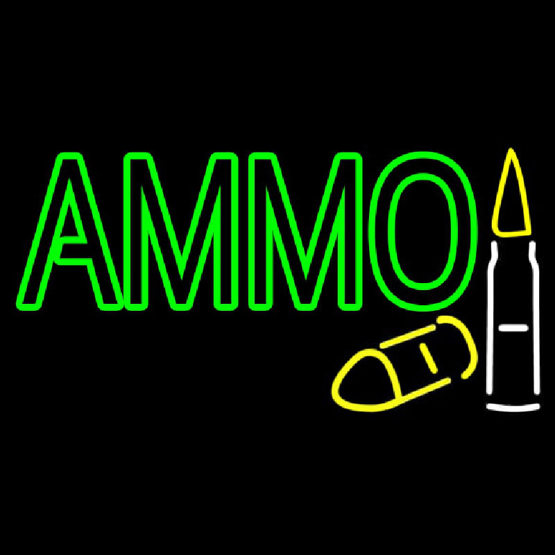 Green Ammo Neonskylt