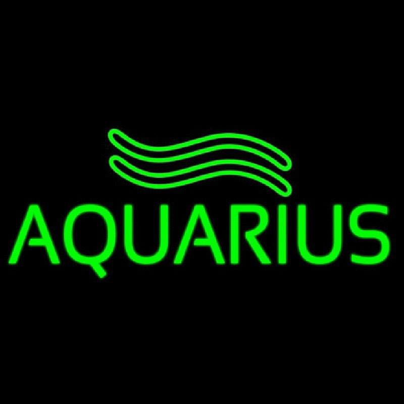 Green Aquarius Neonskylt