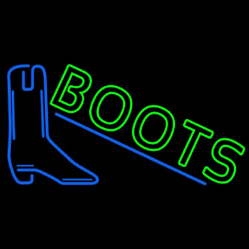 Green Boots With Logo Neonskylt