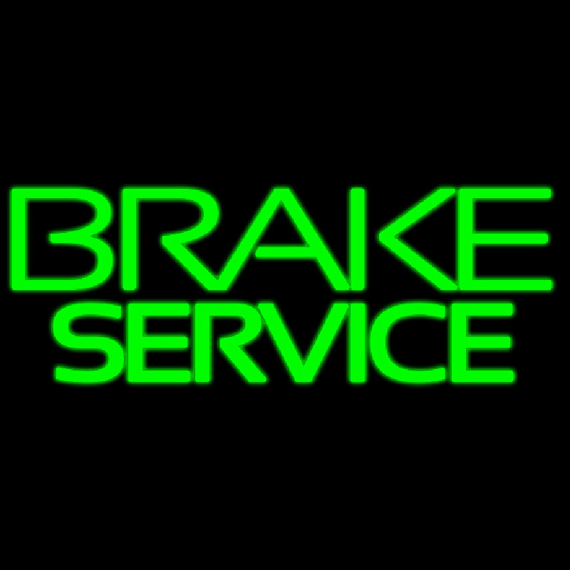 Green Brake Service Neonskylt