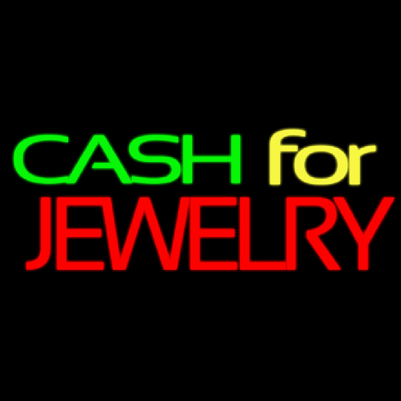 Green Cash For Jewelry Neonskylt