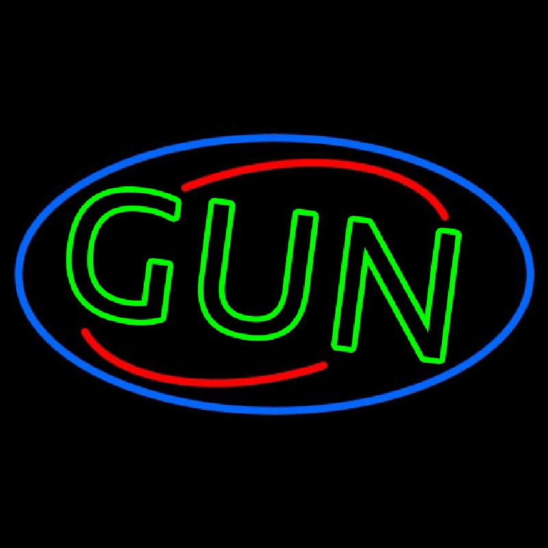 Green Gun Neonskylt