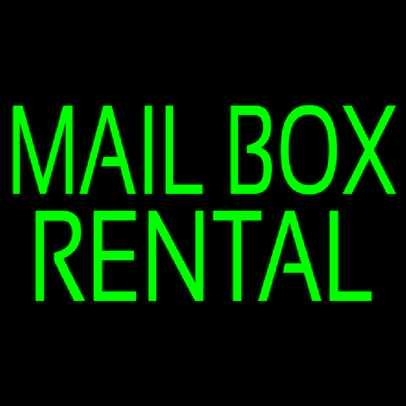 Green Mailbo  Rental Neonskylt