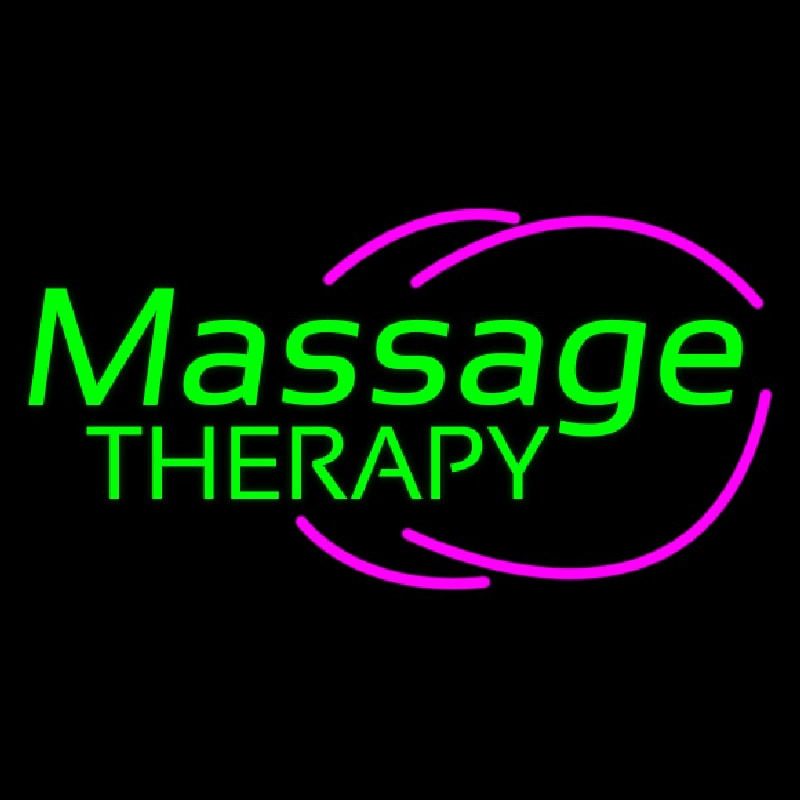 Green Massage Therapy Neonskylt