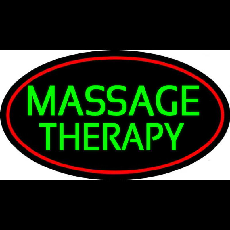 Green Massage Therapy Neonskylt