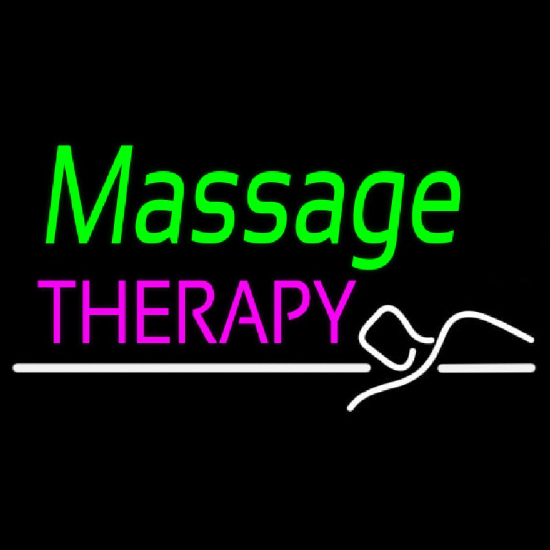 Green Massage Therapy Neonskylt