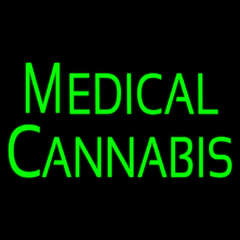 Green Medical Cannabis Neonskylt