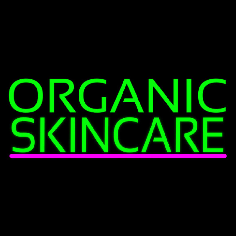 Green Organic Skincare Neonskylt