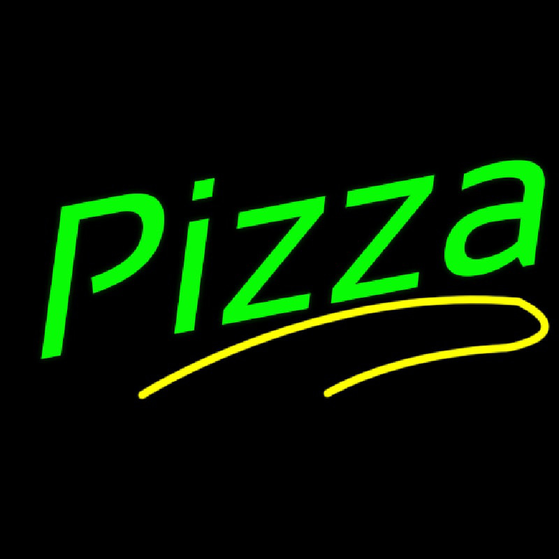 Green Pizza Neonskylt