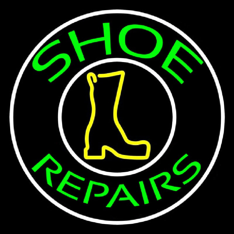 Green Shoe Repairs Neonskylt