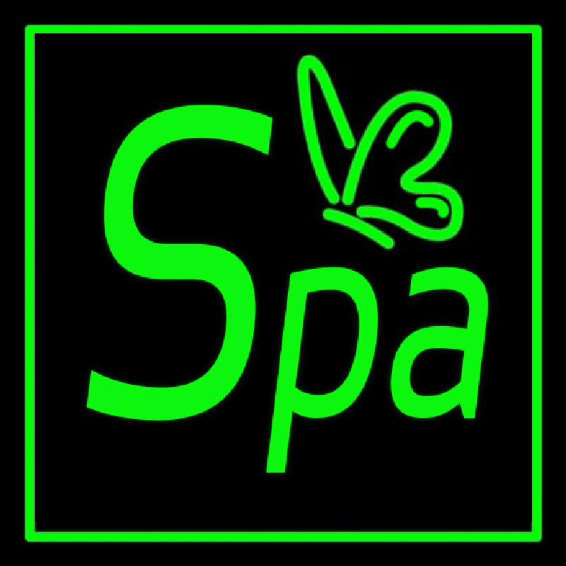 Green Spa Neonskylt