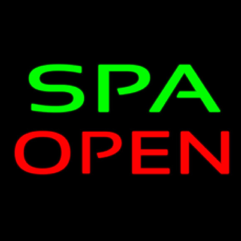 Green Spa Open Neonskylt