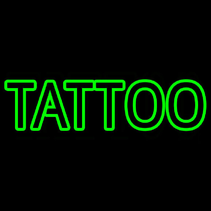 Green Tattoo Neonskylt