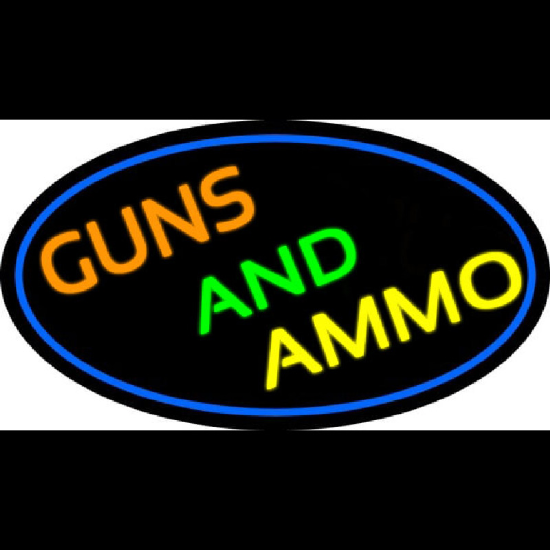 Guns And Ammo Neonskylt