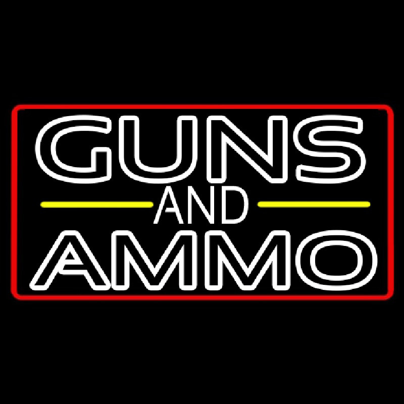 Guns And Ammo Neonskylt