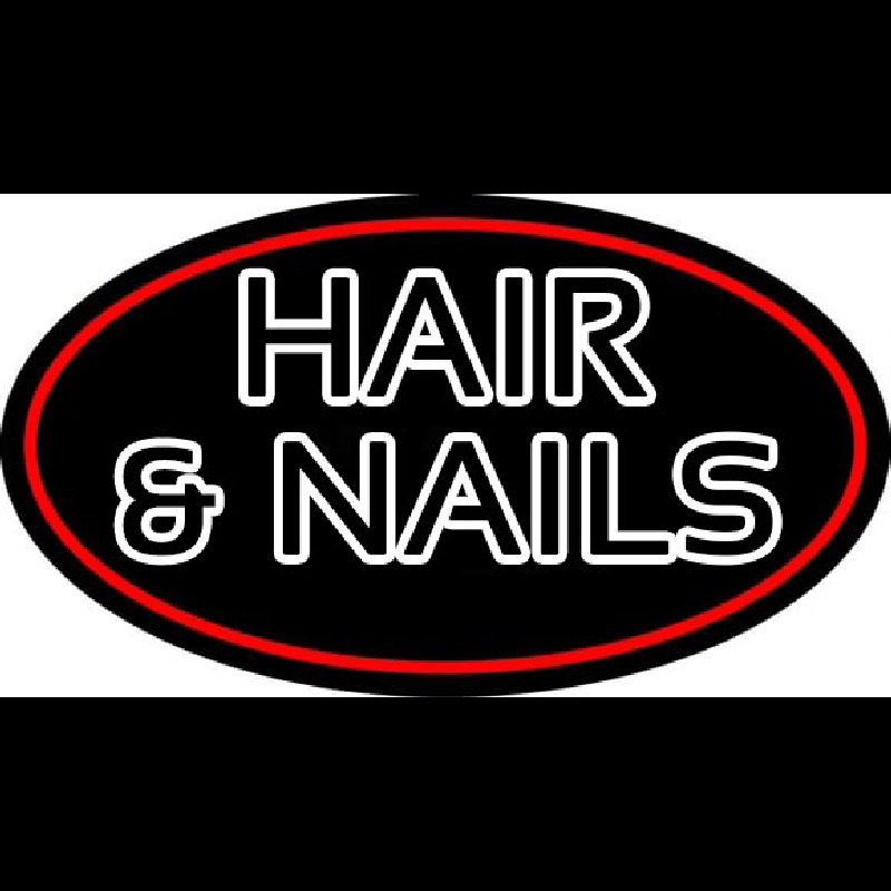 Hair And Nails Double Stroke Neonskylt