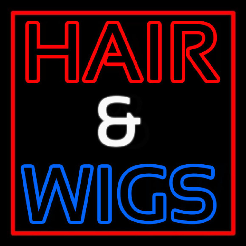 Hair And Wigs Neonskylt