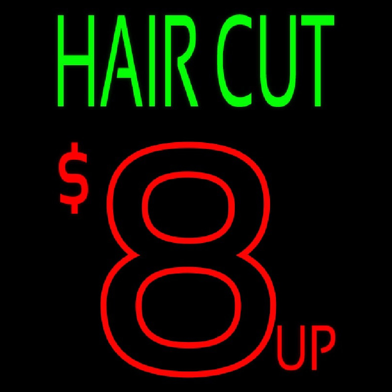 Hair Cut 8  Up Neonskylt