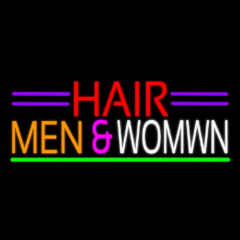 Hair Men And Women Neonskylt