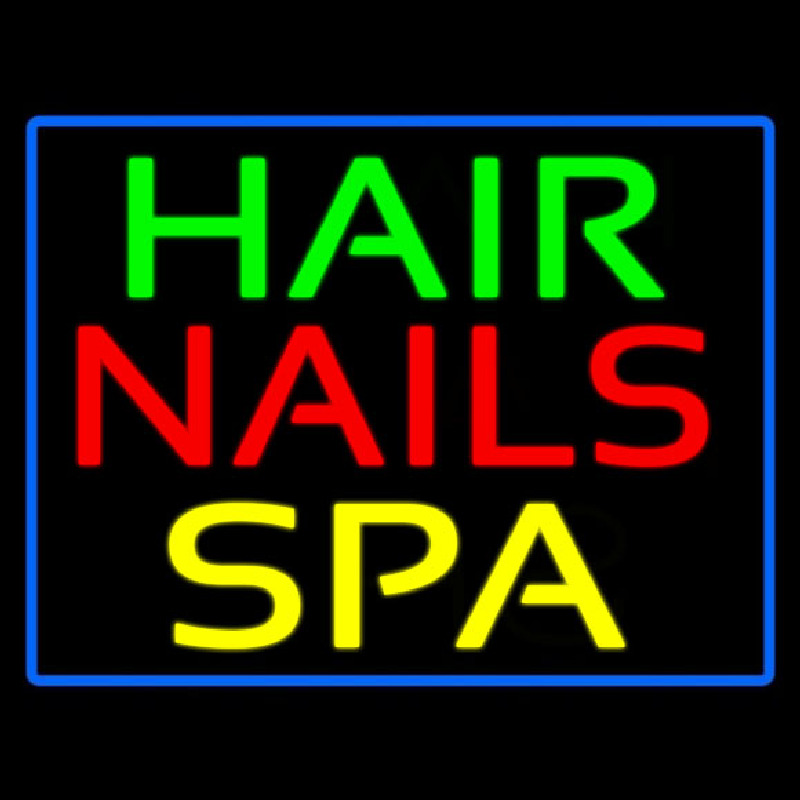 Hair Nails Spa Neonskylt