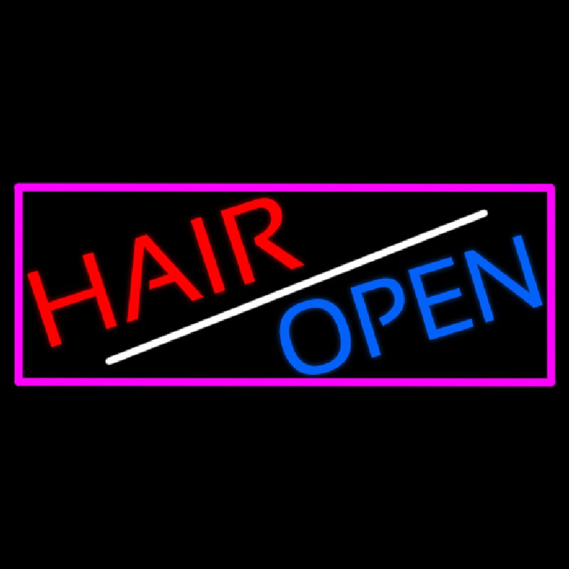 Hair Open Neonskylt