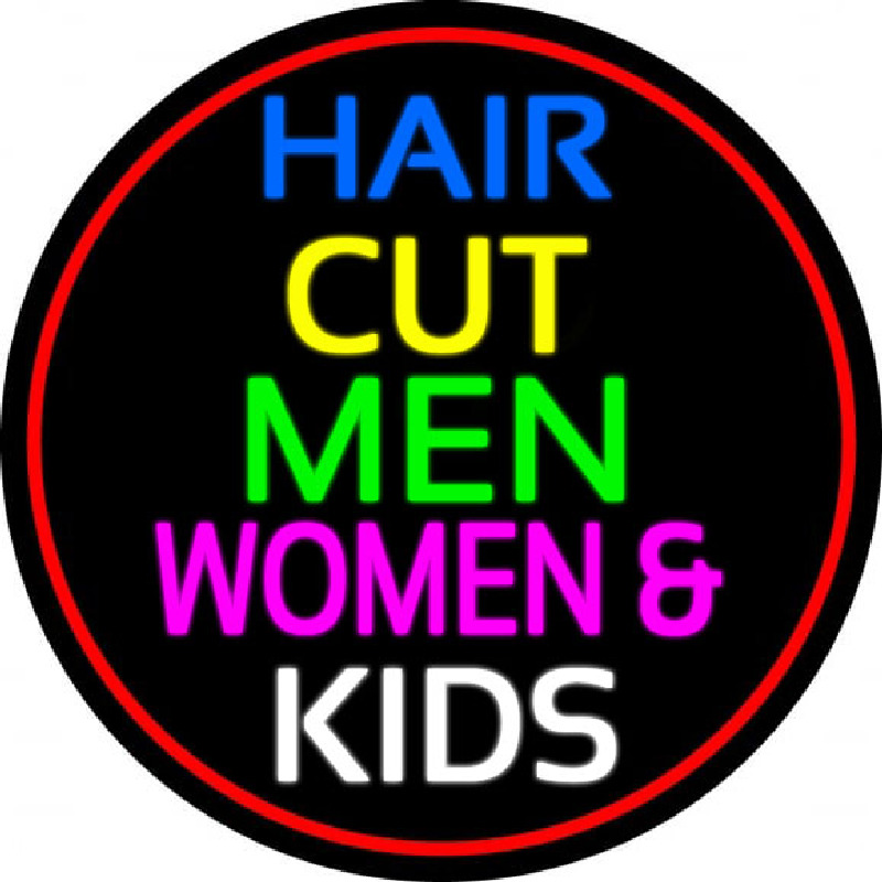 Haircut Men Women And Kids Neonskylt