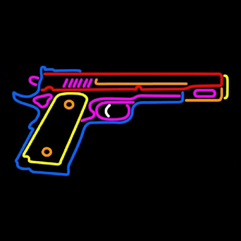 Hand Gun Neonskylt