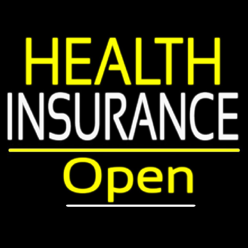 Health Insurance Open Neonskylt