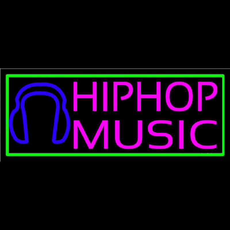 Hip Hop Music With Line Neonskylt