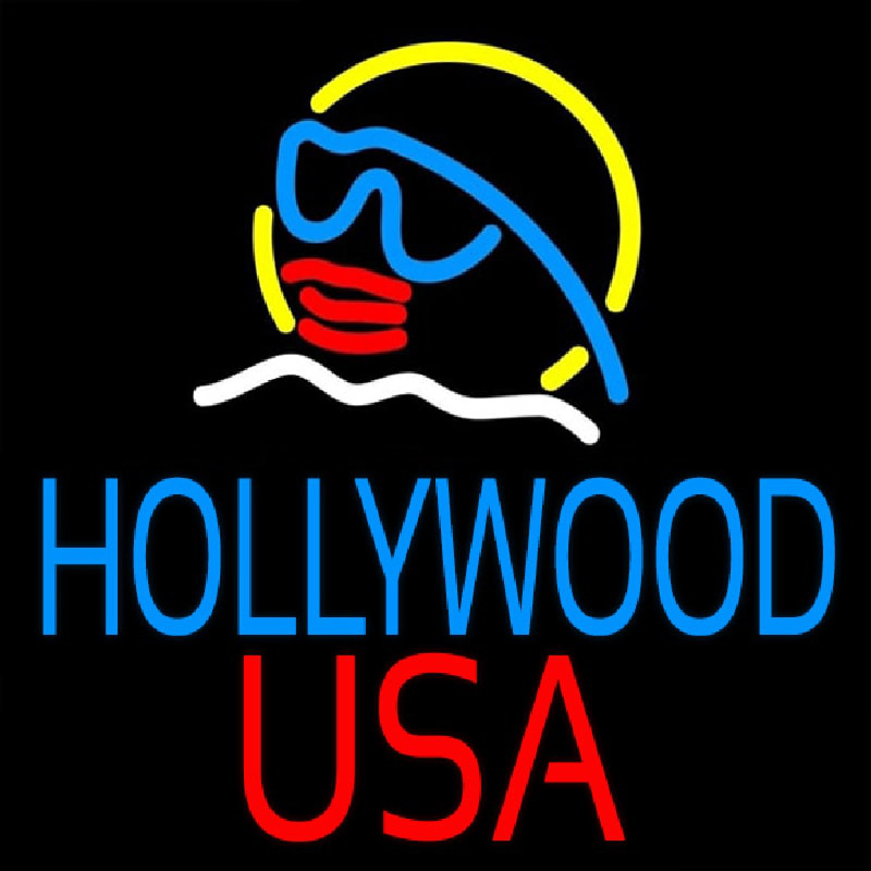 Hollywood Usa Neonskylt