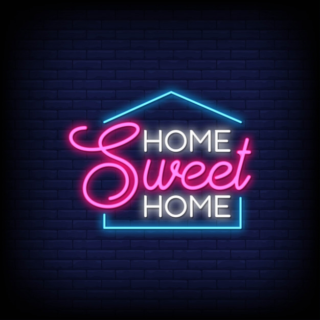 Home Sweet Home Neonskylt