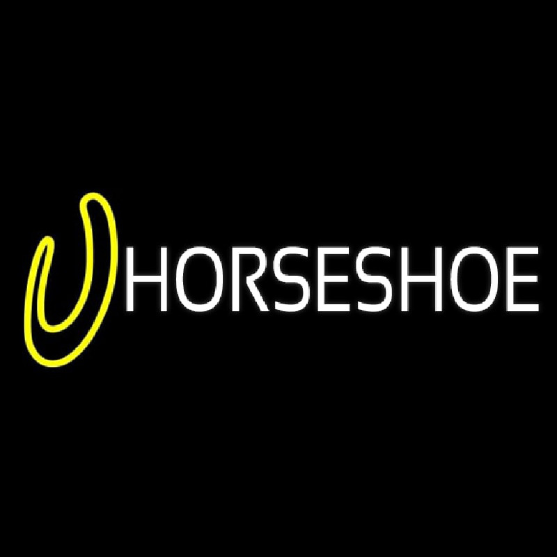 Horse Shoe Block Logo Neonskylt