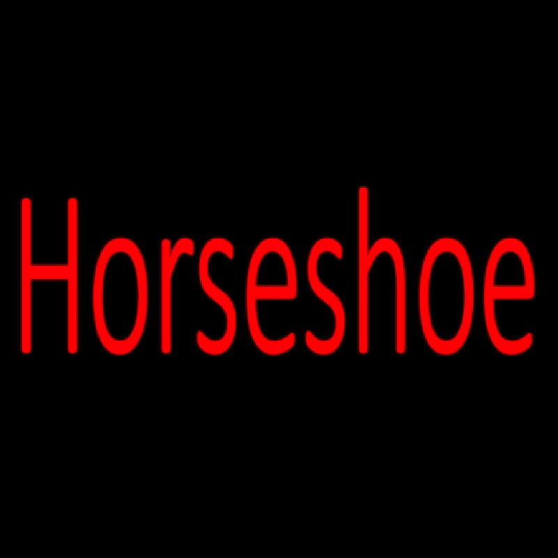 Horseshoe Red Neonskylt