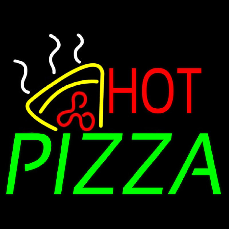 Hot Pizza With Pizza Neonskylt