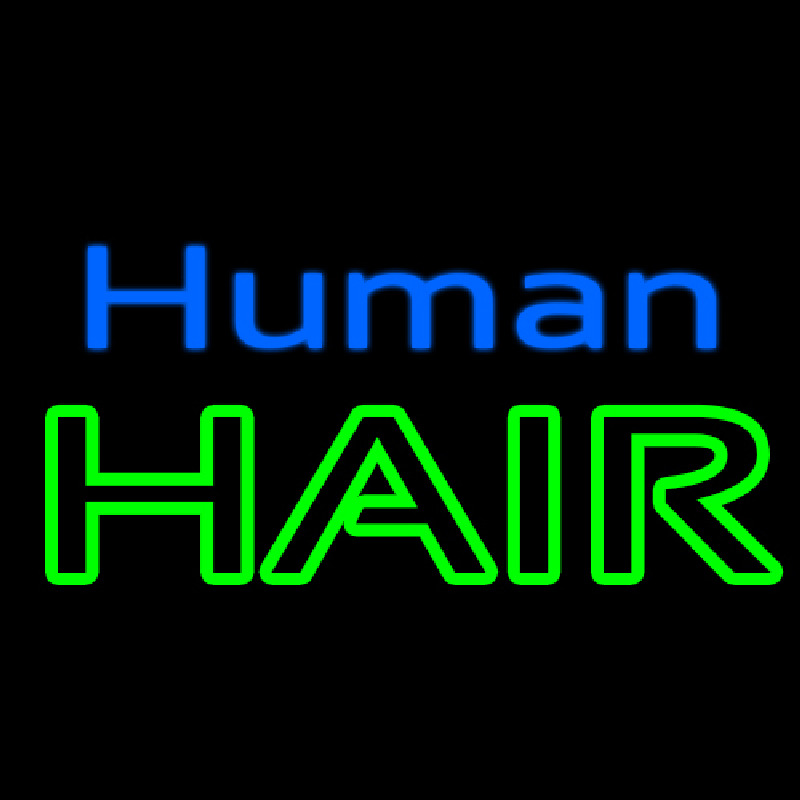 Human Hair Neonskylt