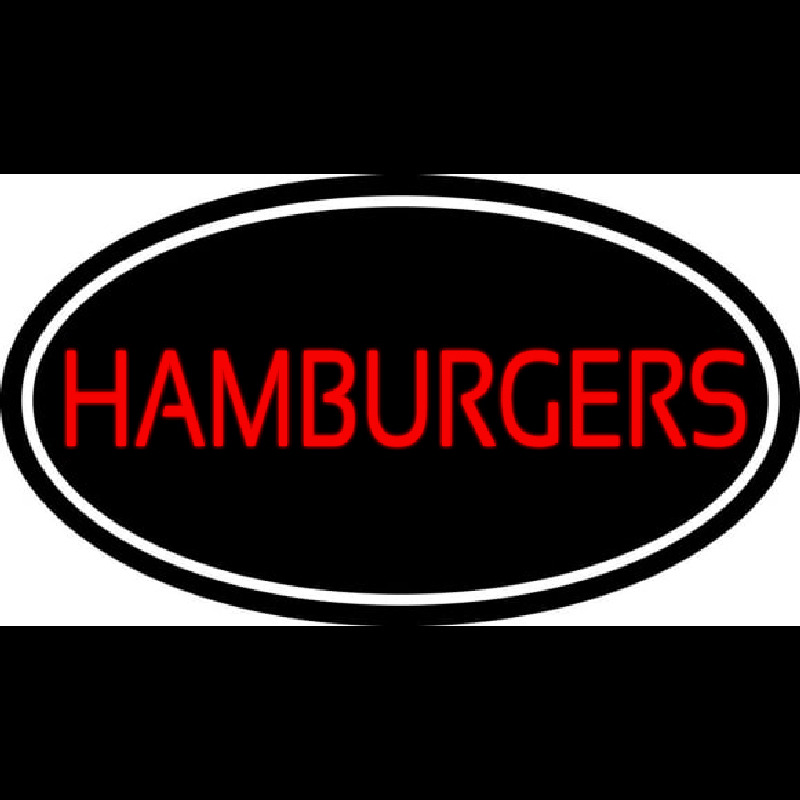 Humburgers Oval Neonskylt