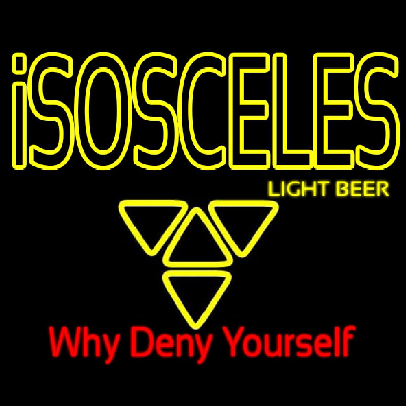 Isosceles Light Beer Sign Neonskylt