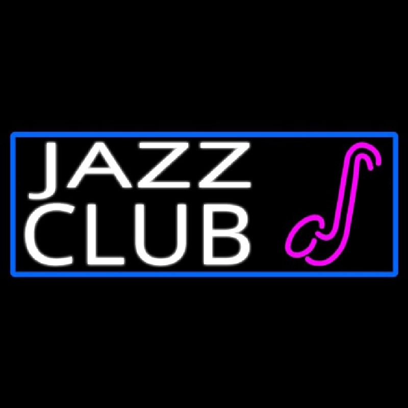 Jazz Club With Sa ophone Neonskylt