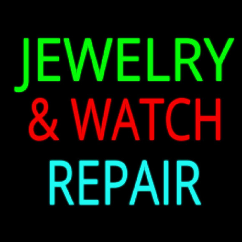 Jewelry And Watch Repair Block Neonskylt