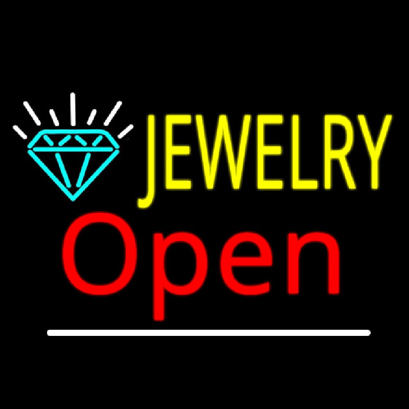 Jewelry Open Logo Neonskylt