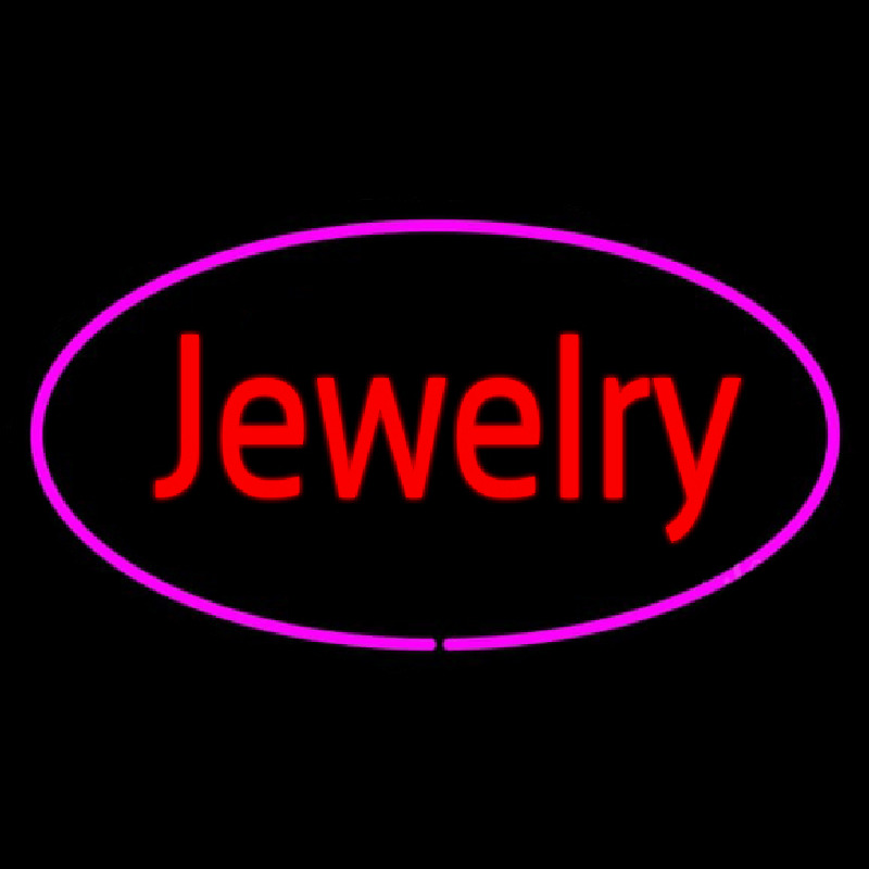 Jewelry Purple Oval Neonskylt