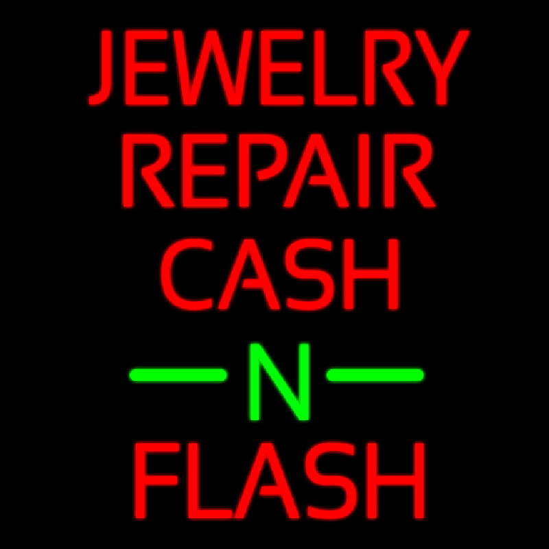 Jewelry Repair Cash N Flash Neonskylt