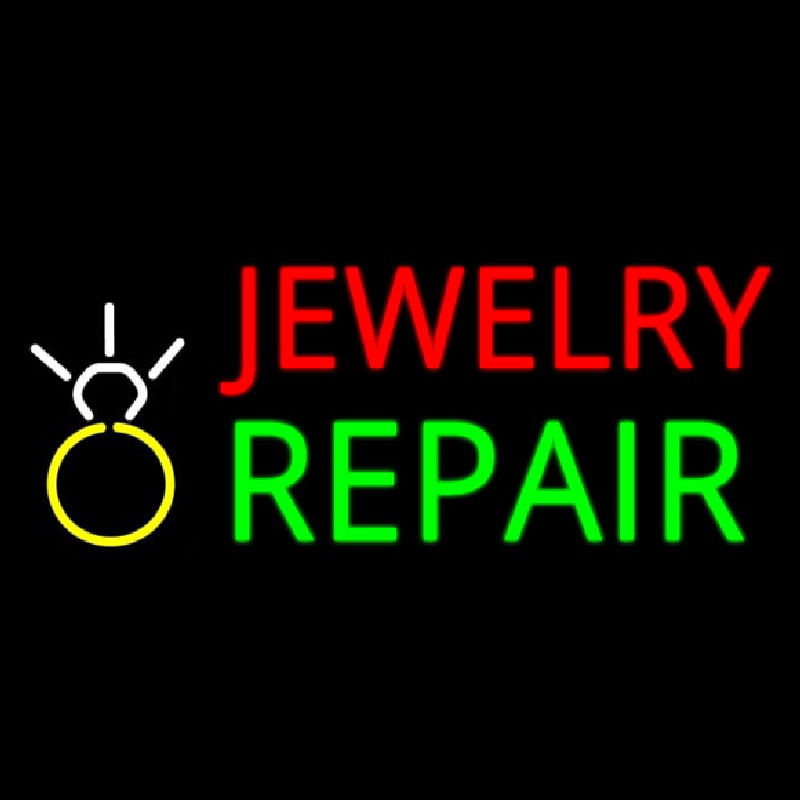 Jewelry Repair Logo Block Neonskylt