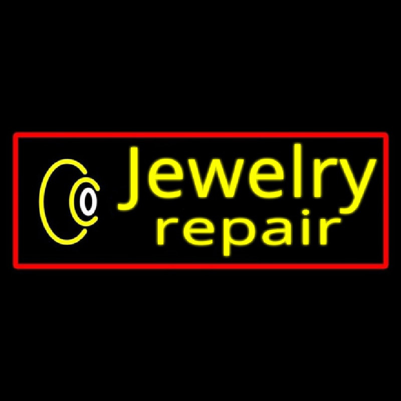 Jewelry Repair Red Border Neonskylt