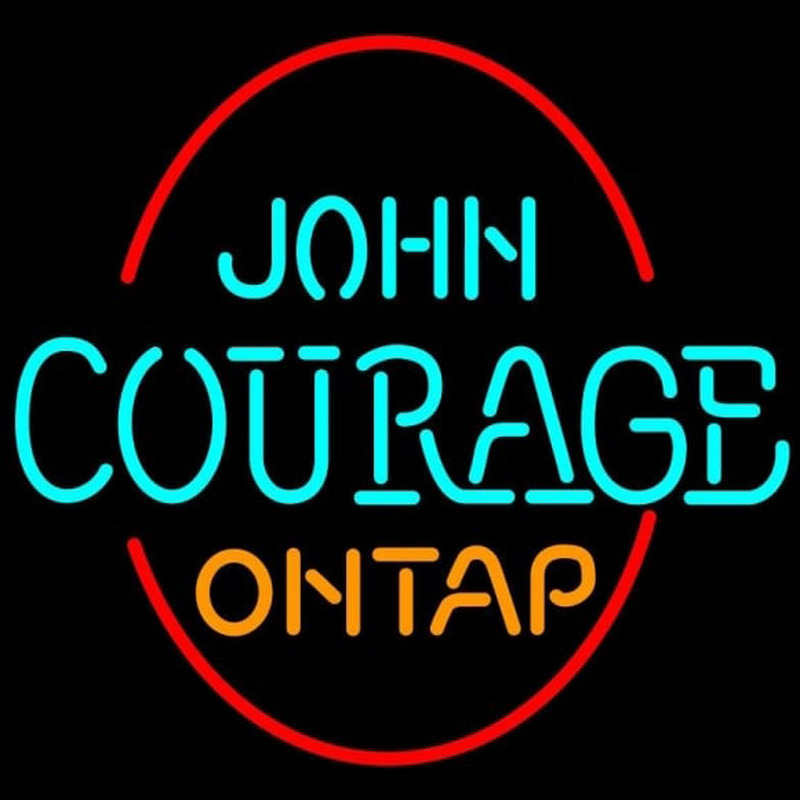 John Courage On Tap Neonskylt