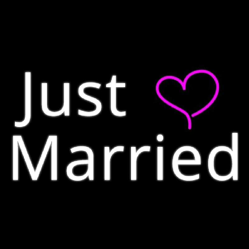 Just Married Neonskylt