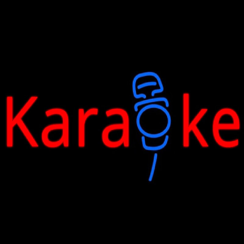 Karaoke Mike Neonskylt