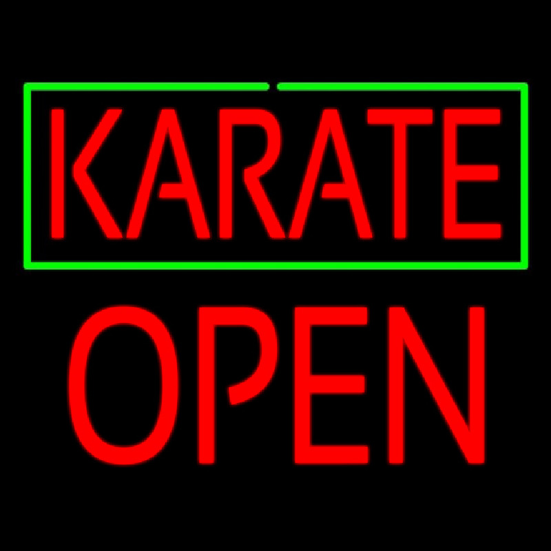 Karate Block Open Neonskylt