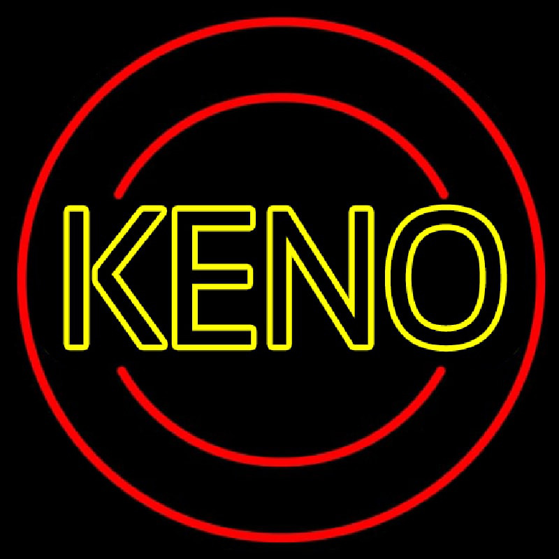 Keno With Ball 2 Neonskylt