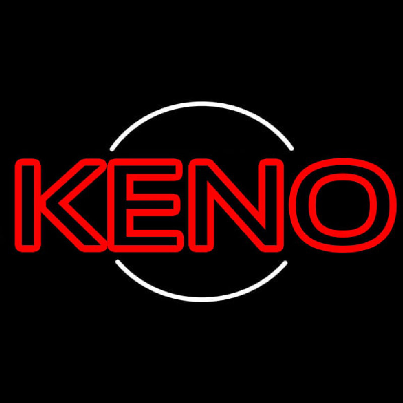 Keno With Ball Neonskylt